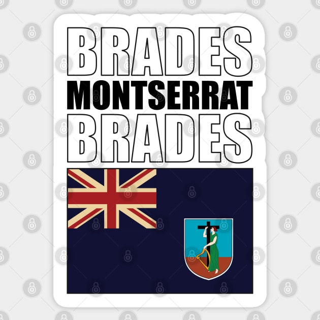 Flag of Montserrat Sticker by KewaleeTee